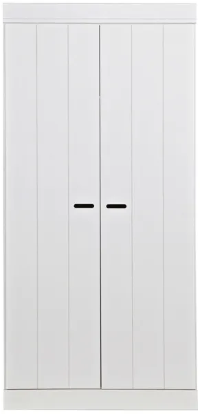 Connect, Garderob, 2 dörrar, vit, H195x53x94 cm, furu