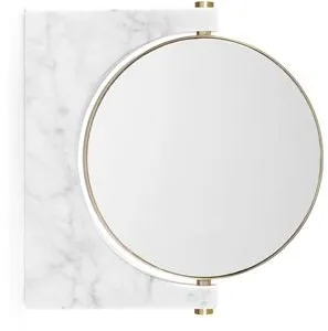 Audo Pepe Marmor Spegel Vägg Mässing/ Carrara Marmor
